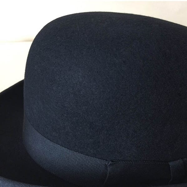 Black Steampunk Victorian Formal Dome Hat Wool Felt Vintage Magician Fedoras Mad Hatter President Bowler Hat