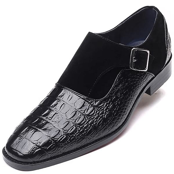 Luxury Brand Crocodile Leather Fashion Men Business Dress Loafers Pointy Black Shoes Oxford Breathable Formal Wedding Shoes