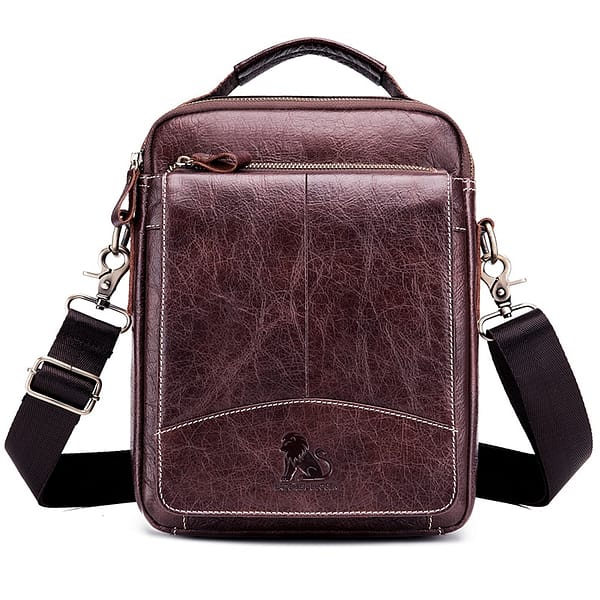 100% Genuine Leather Messenger Bag Men Shoulder Bag Vintage Male Bag Small Flap Cow Leather Casual Crossbody Bag For Men Handbag