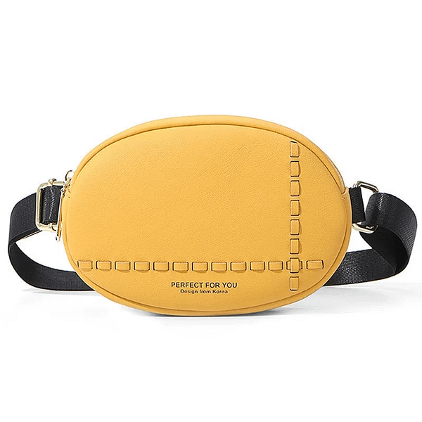 WEICHEN Designer Oval Chest Bag Waist Bag Women Crossbody Bag Leather Ladies Bum Pochete Bolsa Belt Bag Sac Fanny Pack Purse