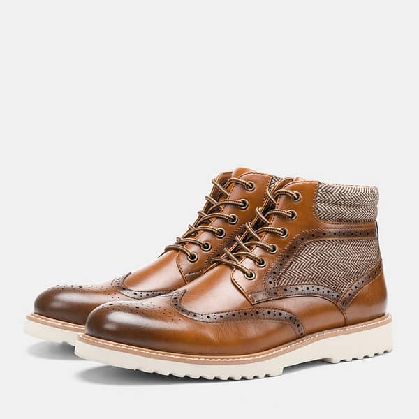 7~13 men boots brand comfortable fashion Brogue boots leather #AL611C3