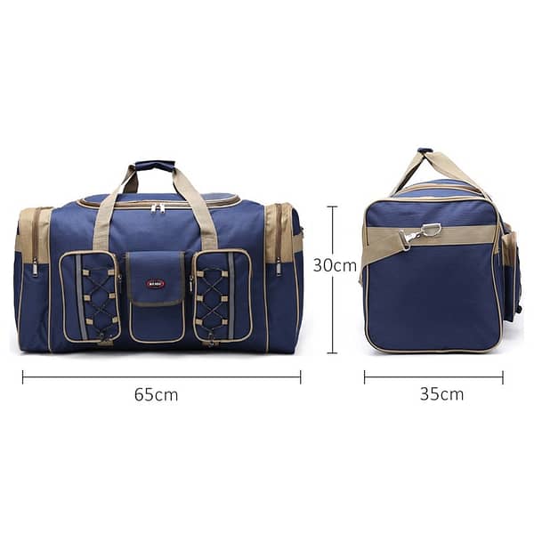 Thick Canvas Casual Duffle Bag Waterproof Mens Travel Bags Long Strap Anti-scratch Multi-pocket Large Capacity Handbags L468