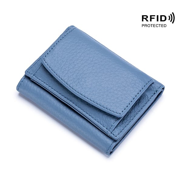 New Women Genuine Leather Purses Female Cowhide Wallets Lady Small Coin Pocket Rfid Card Holder Mini Money Bag Portable Clutch
