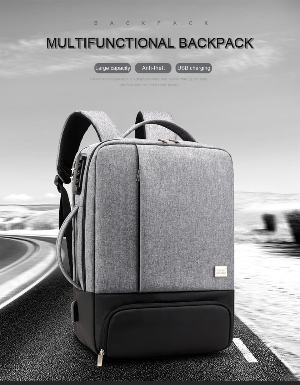 Mens Backpack Laptop Backpacks 17 Inch 15.6' Anti Theft Male Business Bags Notebook Trip Back Pack Office Women Travel Bagpack (1)