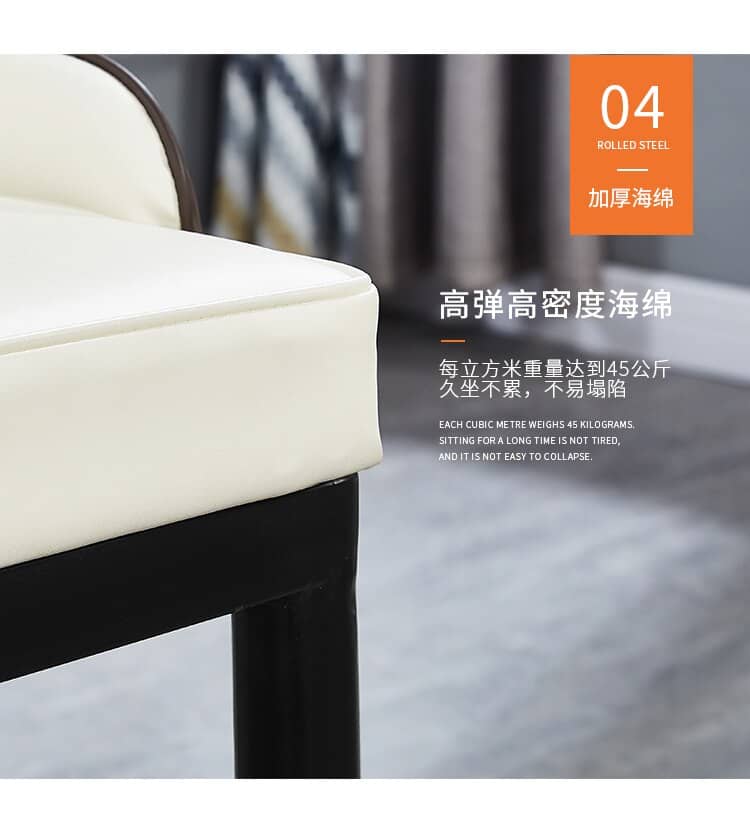 Nordic Light Luxury Dining Chairs Modern Minimalist Home Restaurant Stools Armchairs To Discuss Nail Art Cafe Iron Chairs