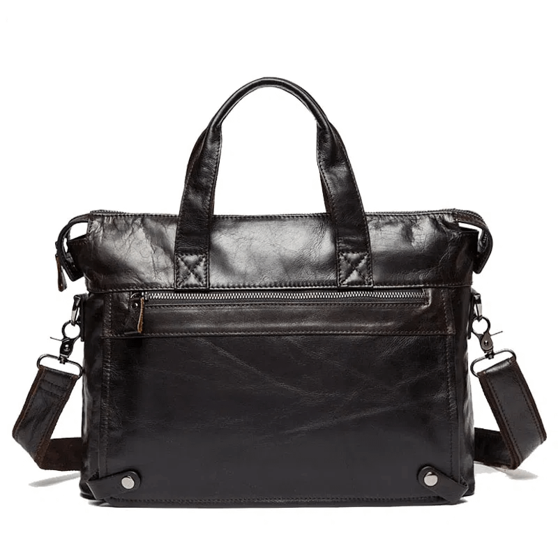 WESTAL Men Genuine Leather Handbags Casual Leather Laptop Bags Male Business Travel Messenger Bags Men's Crossbody Shoulder Bag