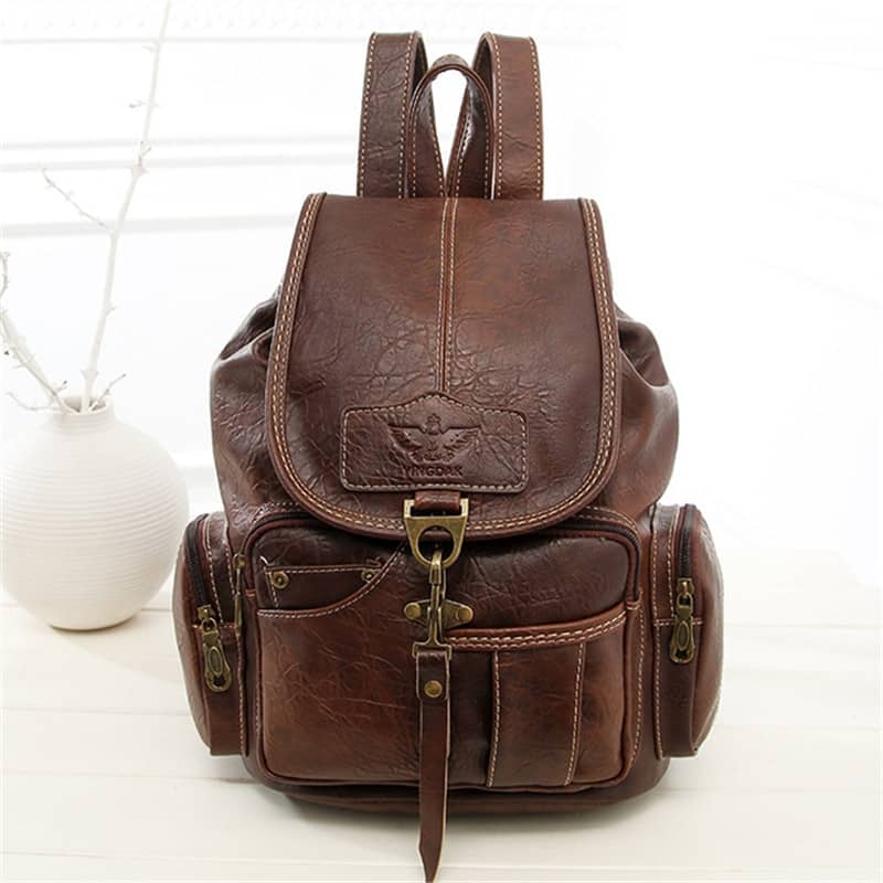 New Arrivals Women Backpacks Fashion Vintage Backpacks for Teenage Girls Students School bags High Quality PU leather 02A