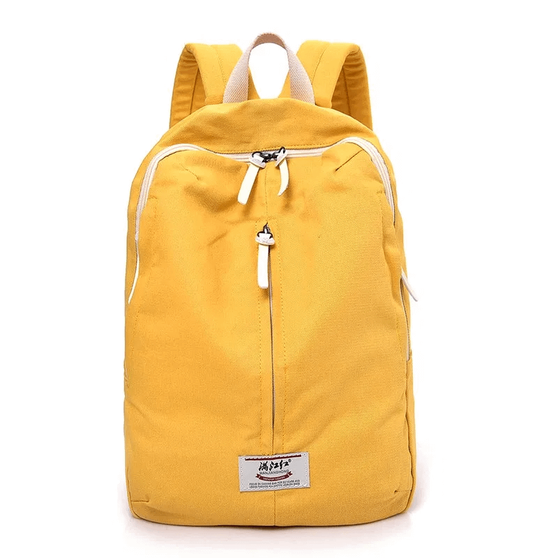 MANJIANGHONG High Quality Leisure Wild Backpack Simple Fashion Solid Color Student Backpack Large Capacity Travel Bag
