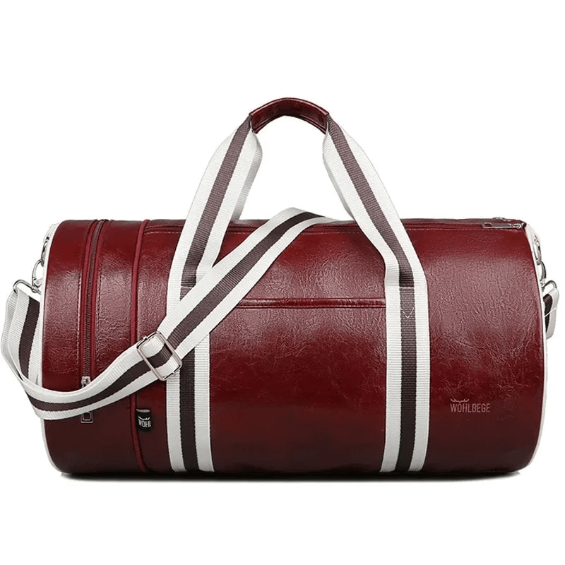 High Quality PU Leathet Travel Bags Large Capacity Travel Duffle Gym Sports Bag With Shoes Pocket Casual Fashion Handbag XA689Z