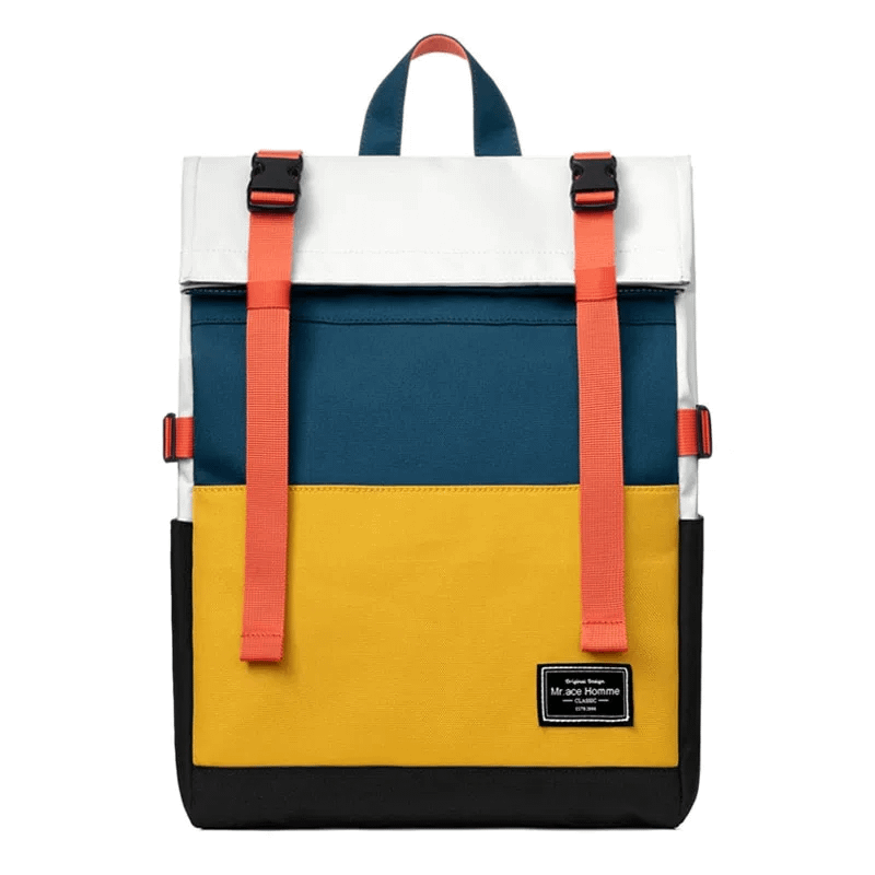 Mah Large 15.6inch Laptop Backpack Women Yellow Square School Backpack For Girl Waterproof College Bag Boy Travel Bagback Men