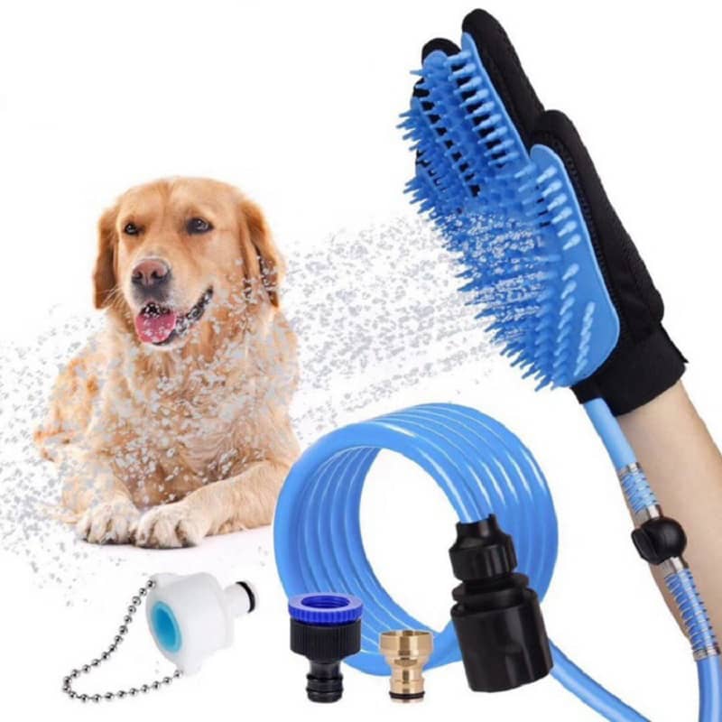 Pet Dog Shower Head Handheld Cat Bathing Shower Tool (Blue)