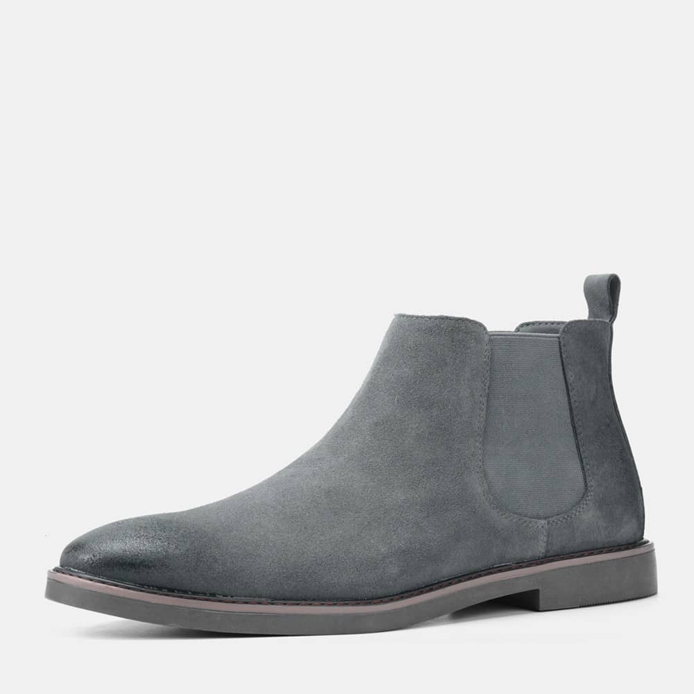 Genuine leather chelsea boots men brand 2021 comfortable fashion men boots #KD533