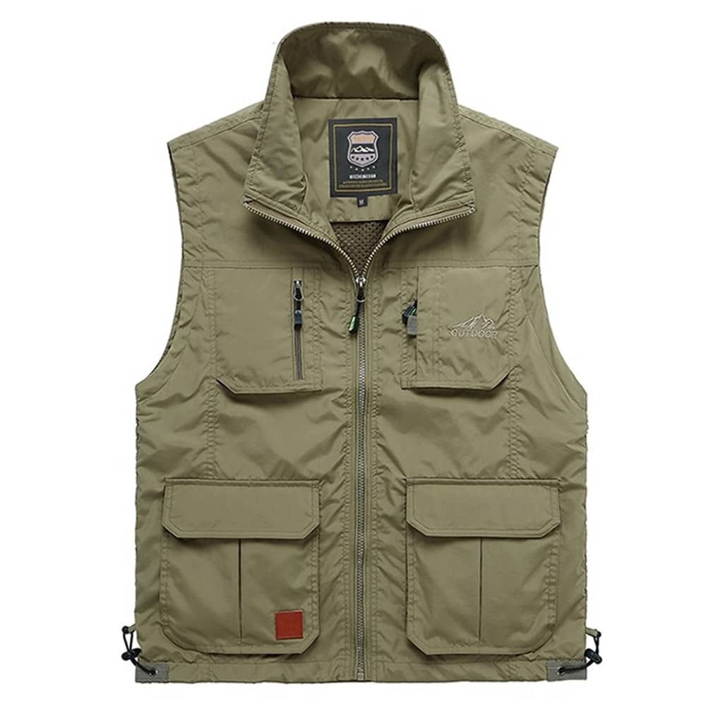 Summer Mesh Thin Multi Pocket Vest For Male Big Size Male Casual 4 Colors Sleeveless Jacket With Many Pockets Reporter Waistcoat