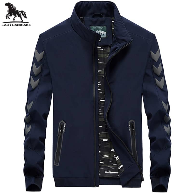 casual Jacket Men autumn New mens windbreaker Elasticity Splicing jackets men coat windproof lapel Business Men's coats M-5XL 13