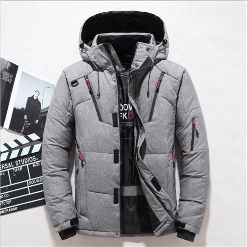 High Quality Thick Warm Winter Jacket Men Hooded Thicken White Duck Down Parka Coat Casual Down Mens Overcoat With Many Pockets