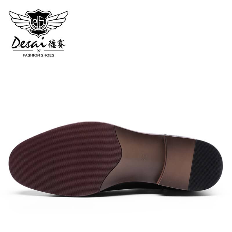 DESAI Wedding Gentleman High Quality Genuine Leather Shoes Mens Boots Chelsea Fashion Shoes For Men 2020 Brown Black Boots