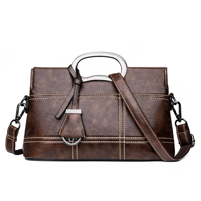 Vintage Leather Crossbody Bag Hand Bags For Women 2020 Designer Women Shoulder Messenger Bags Sac Ladies Handbags High Quality (Dark Brown)