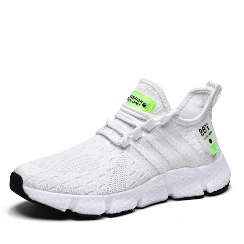 YSOKRAJ Men's Running Shoes Air Mesh Sneakers Outdoor Sport Shoes Comfortable Breathable Fashion White Sneakers chaussure homme
