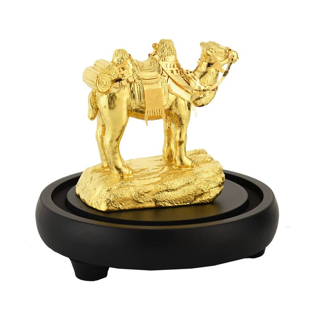 Gold Camel Statue Gold Foil Crafts Camel Office Desktop Gold Figurine Decorative statues Desk Ornament Sculpture Home Decoration
