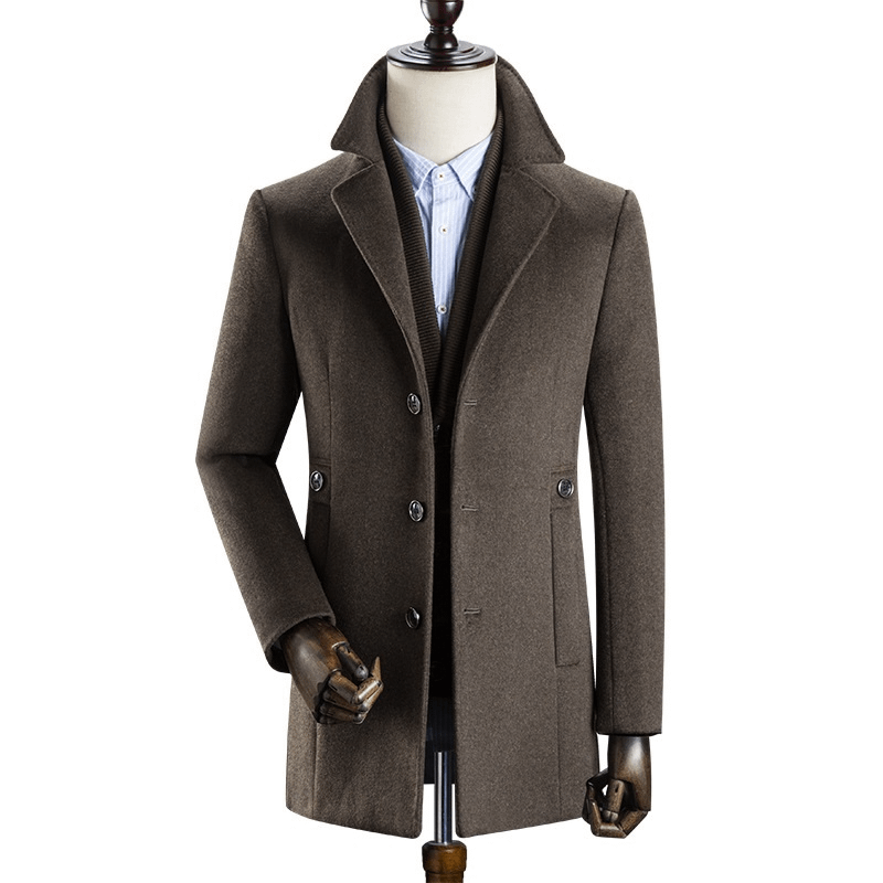 BATMO 2020 new arrival winter high quality wool thicked trench coat men,men's wool thicked jackets ,k627