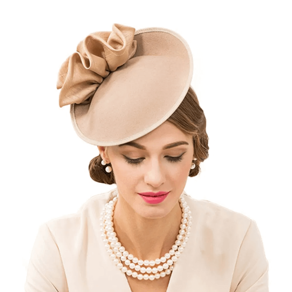 FS Women 100% Wool Pillbox Hat Weddings Fascinators Dress Hats For Women Elegant Vintage Derby Cap Church Fedora With Flower