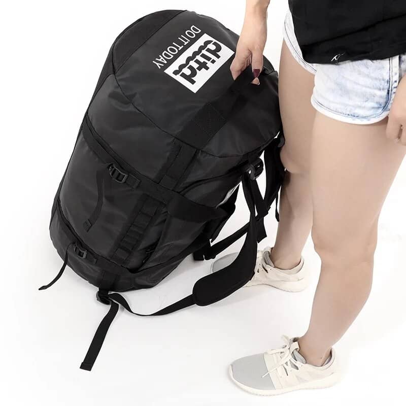 100% Waterproof Multifunction Tote Travel Bag luggage Large Capacity Travel Backpack (Black)