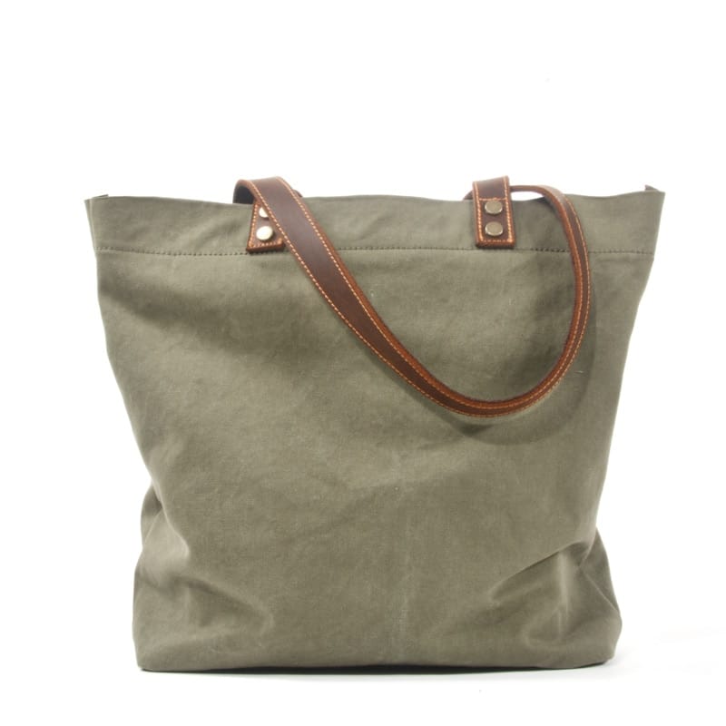 MUCHUAN Canvas shoulder bag green shopping bag handbag bag Messenger bag handbag men and women casual handbag