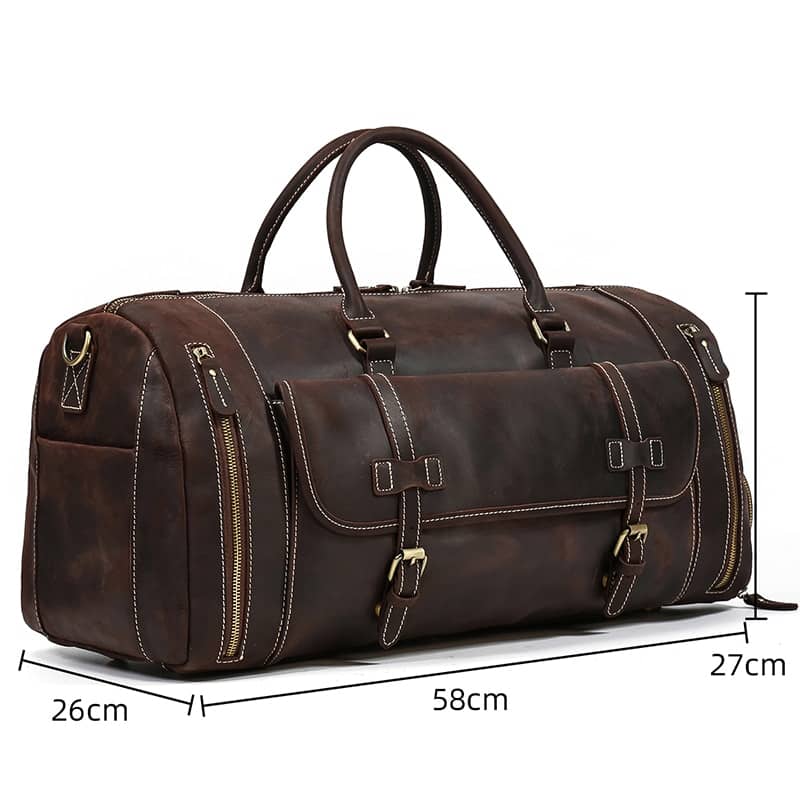 MAHEU Genuine Leather, Real Cow Skin, Shoulder Bags and Hand Luggage Travel duffles Bags