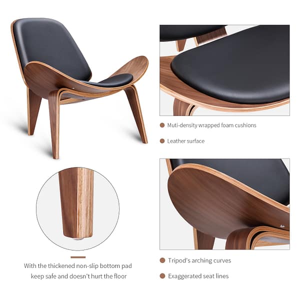 Furgle Replica Lounge Nordic Creative Simple Designer Single Sofa Chair Smile Airplane Shell Chair Dining Room Chairs